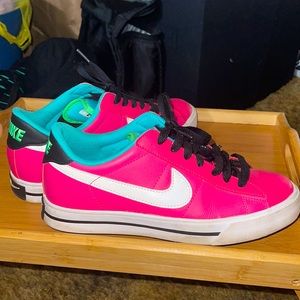 Pink Nike Tennis shoes with Colorful details